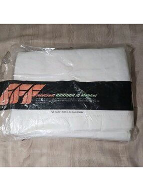 Vintage Fieldcrest Century 21 Blanket White 80x90" Double Bed Size New In Bag